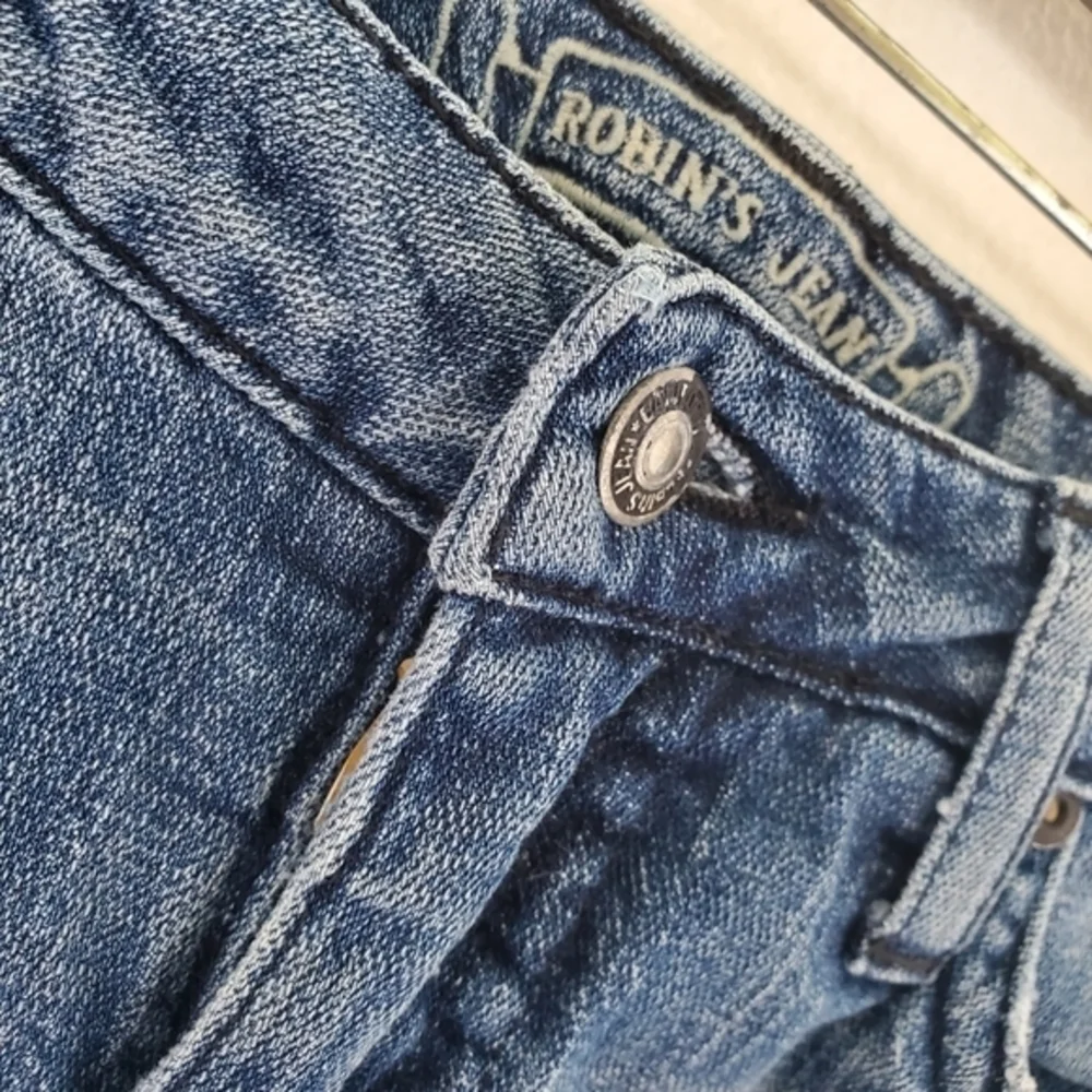 Robin's Jean Biker Style Distressed‎ Denim Low Rise Skinny Jeans